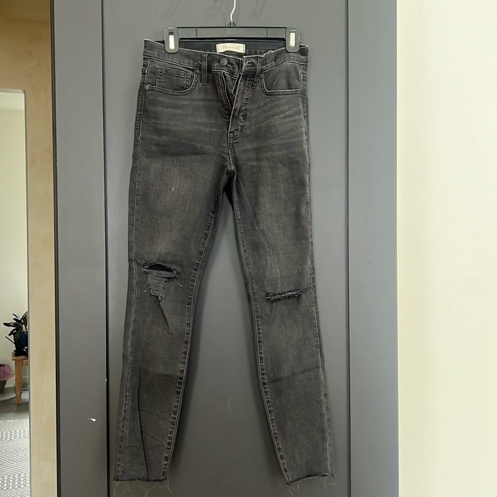 Black Madewell 9” high rise skinny